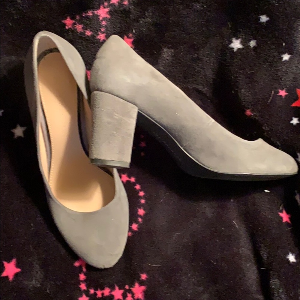 H by Halston, Gray suede and leather shoes